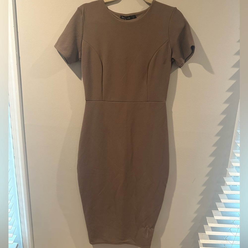 Tan Midi Dress